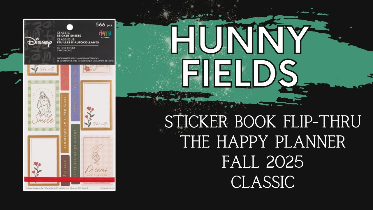 Hunny Fields | Sticker Book Flip-Thru | The Happy Planner Fall 2025 Disney ®