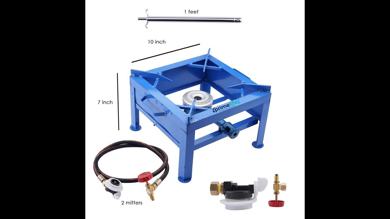 Primelife 10 Square Blue Coated Single Burner Gas Stove