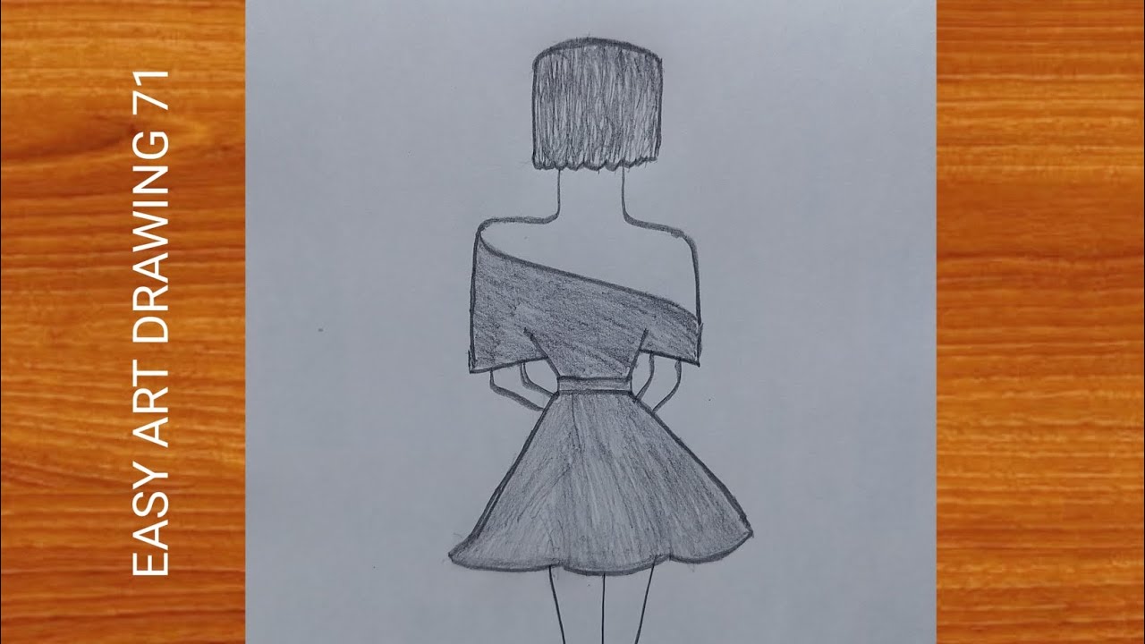 Cute girl drawing easy || very nice girl drawing back girl drawing easy tutorial girl drawing #viral