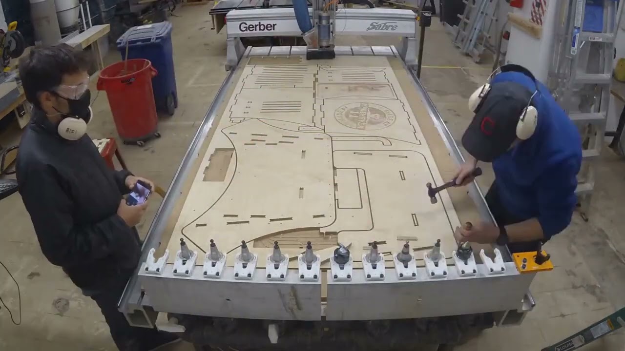 Using The Gerber CNC to Make A Desk at MakeHaven