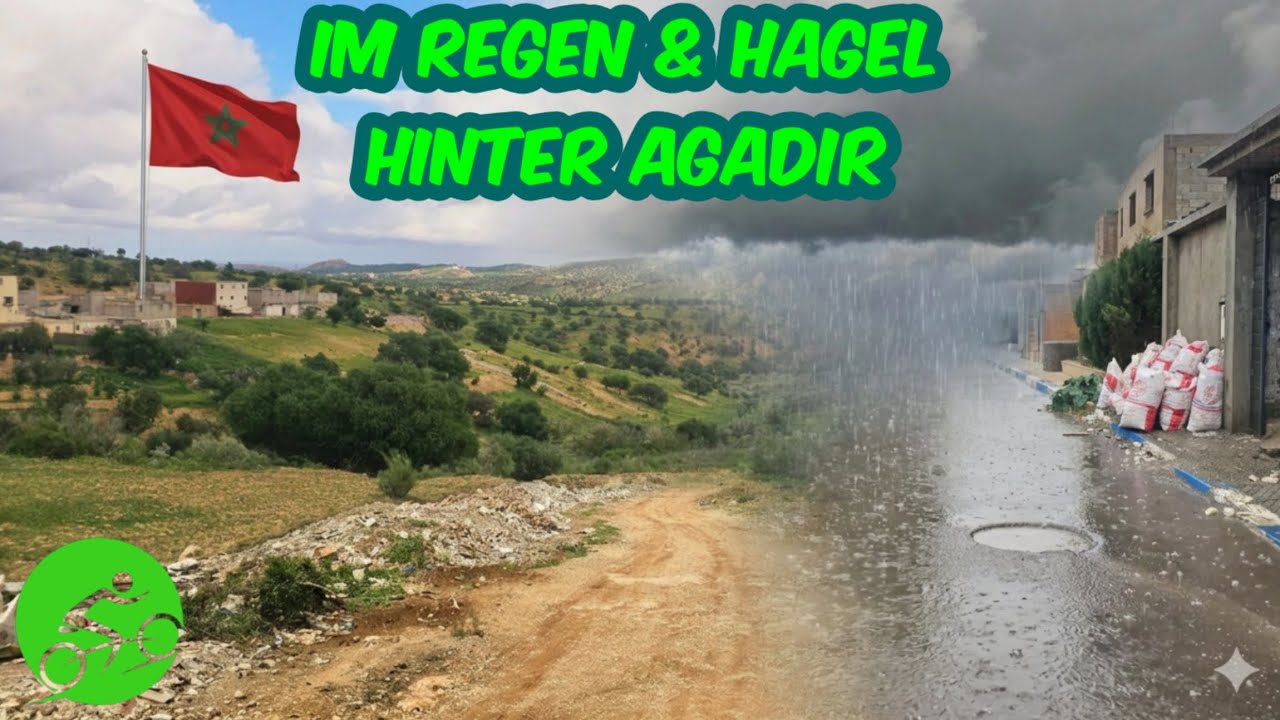 🏜 Marokko T5 🇲🇦 Mit dem Mountainbike in den Bergen hinter Agadir, bei Regen, Starkregen und Hagel! 🌴