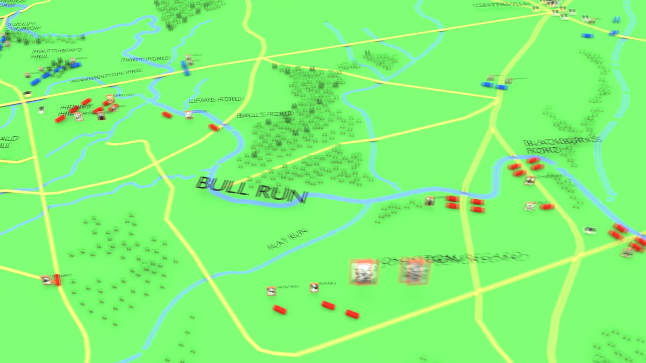 Animated Battles - First Battle of Bull Run - American Civil War 1861