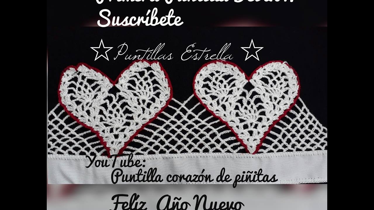 puntilla corazon de piñitas