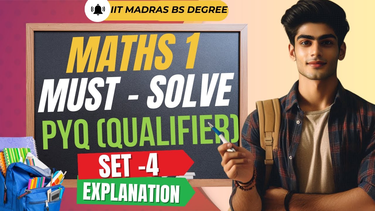 iitm qualifier exam question paper | Most important  maths 1 PYQ Set 4