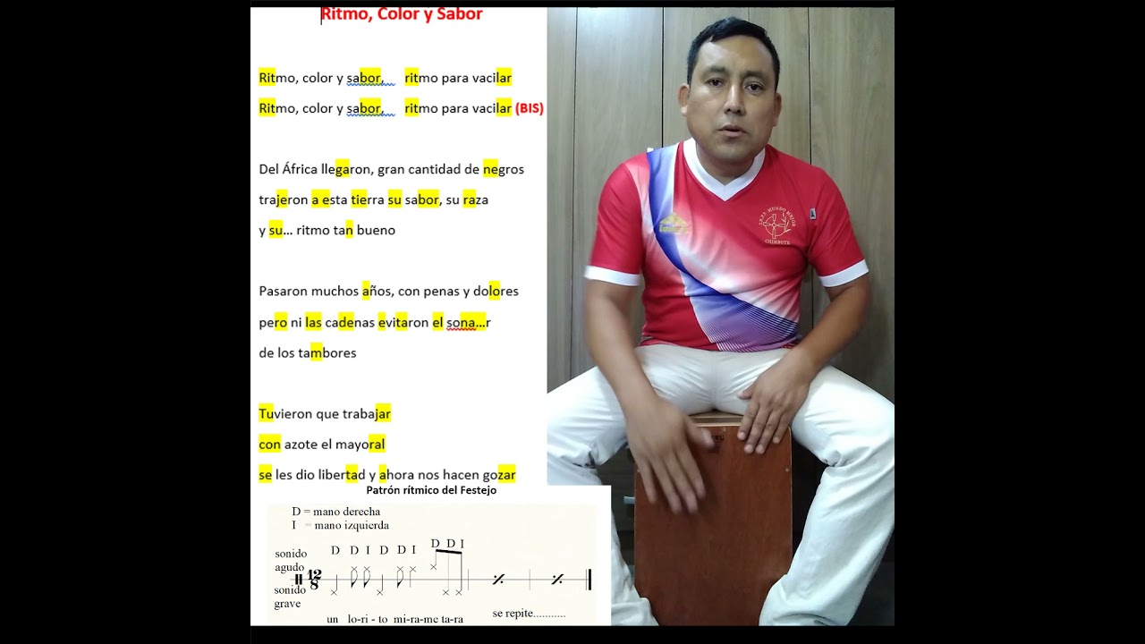 Aplicando el patrón rítmico en el tema ritmo color y sabor