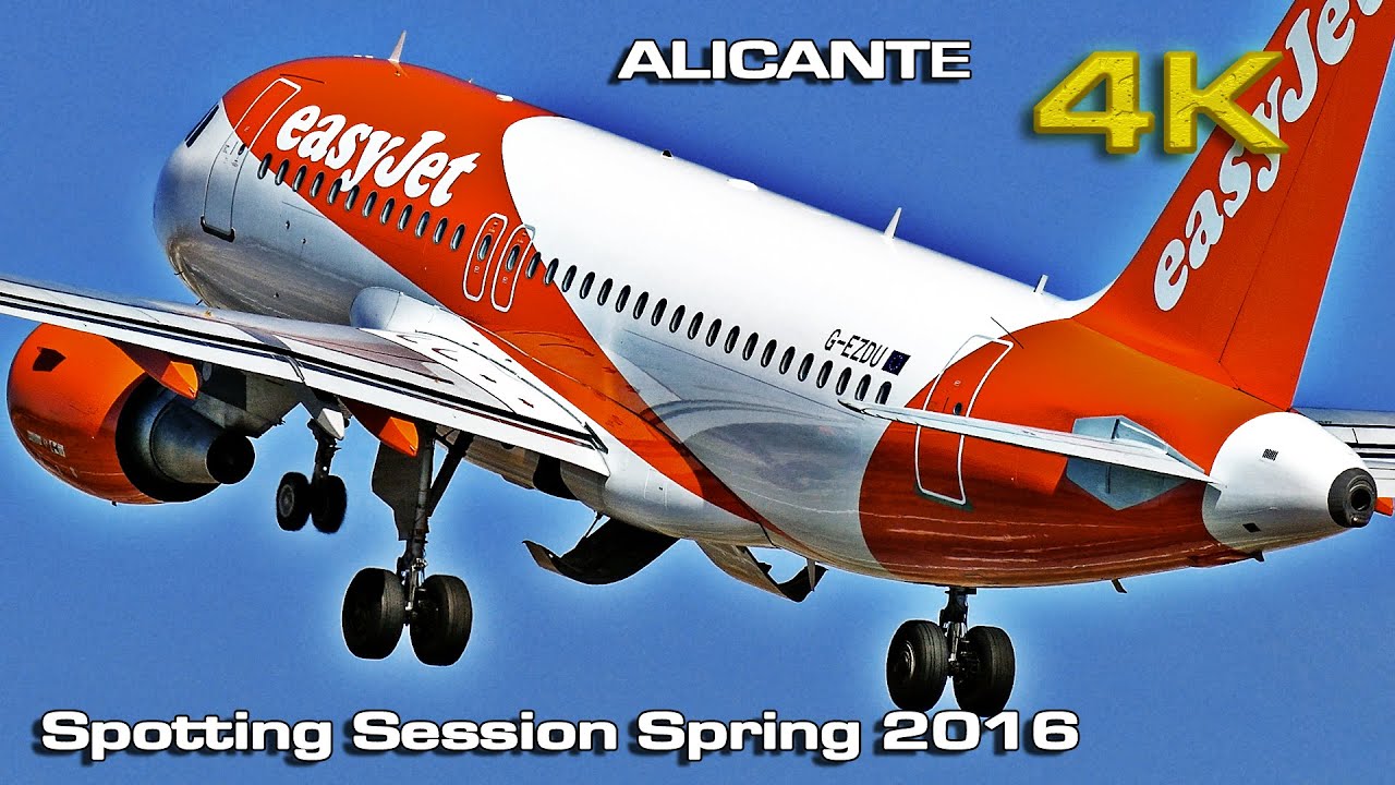 Alicante Airport Spotting Session Spring 2016  [4K]