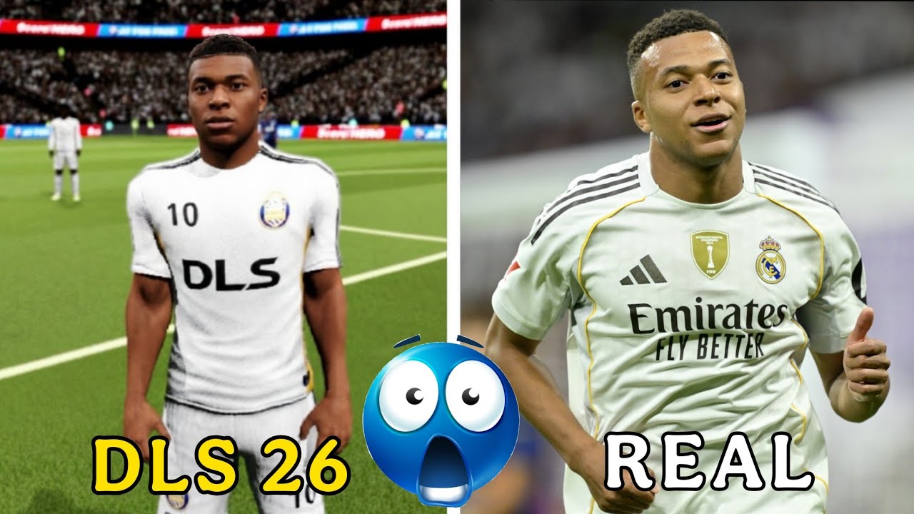 DLS 26 vs Real Life 😱 | Real Madrid player faces Comparison | Hamood Gamerx 