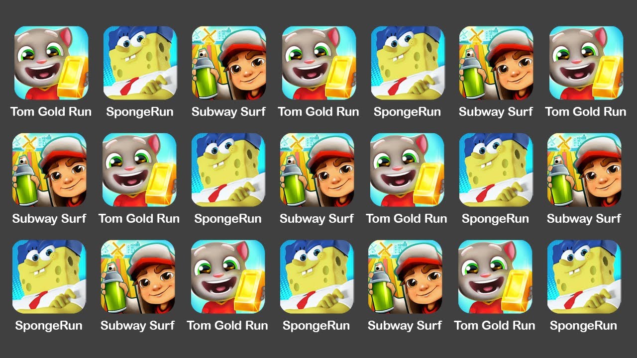 Tom Gold Run, SpongeBob Run, Subway Surf Amsterdam Gameplay