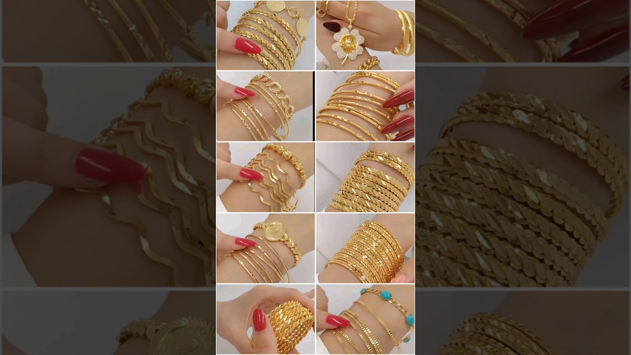 22k gold bangle designs2024 Daily wear gold bangles and bracelet #goldbangles #goldbracelet #shorts
