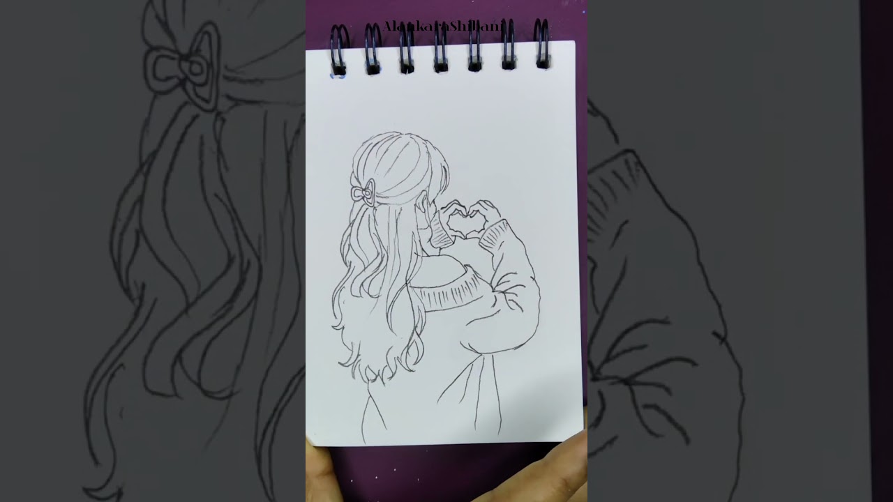 How to draw a cute girl 🎀♥️ || aesthetic drawing || step by step 