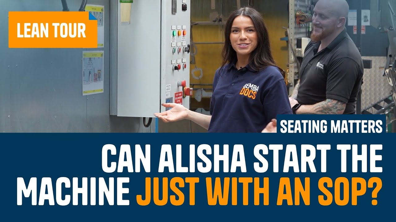 Alisha's NEVER used the machine &ndash; Can she start-it up with JUST AN SOP? | Seating Matters Lean Tour