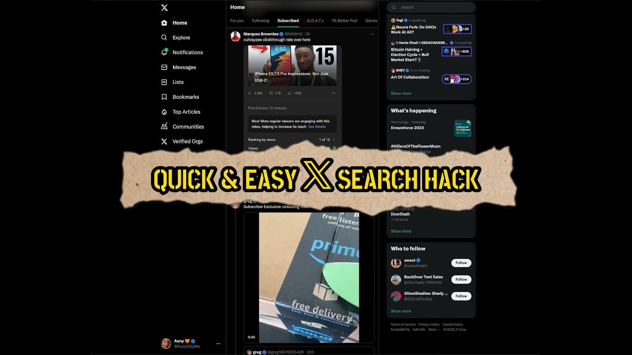 Quick & easy 𝕏 (Twitter) Search Hack | How to Search on Twitter ( 𝕏 )