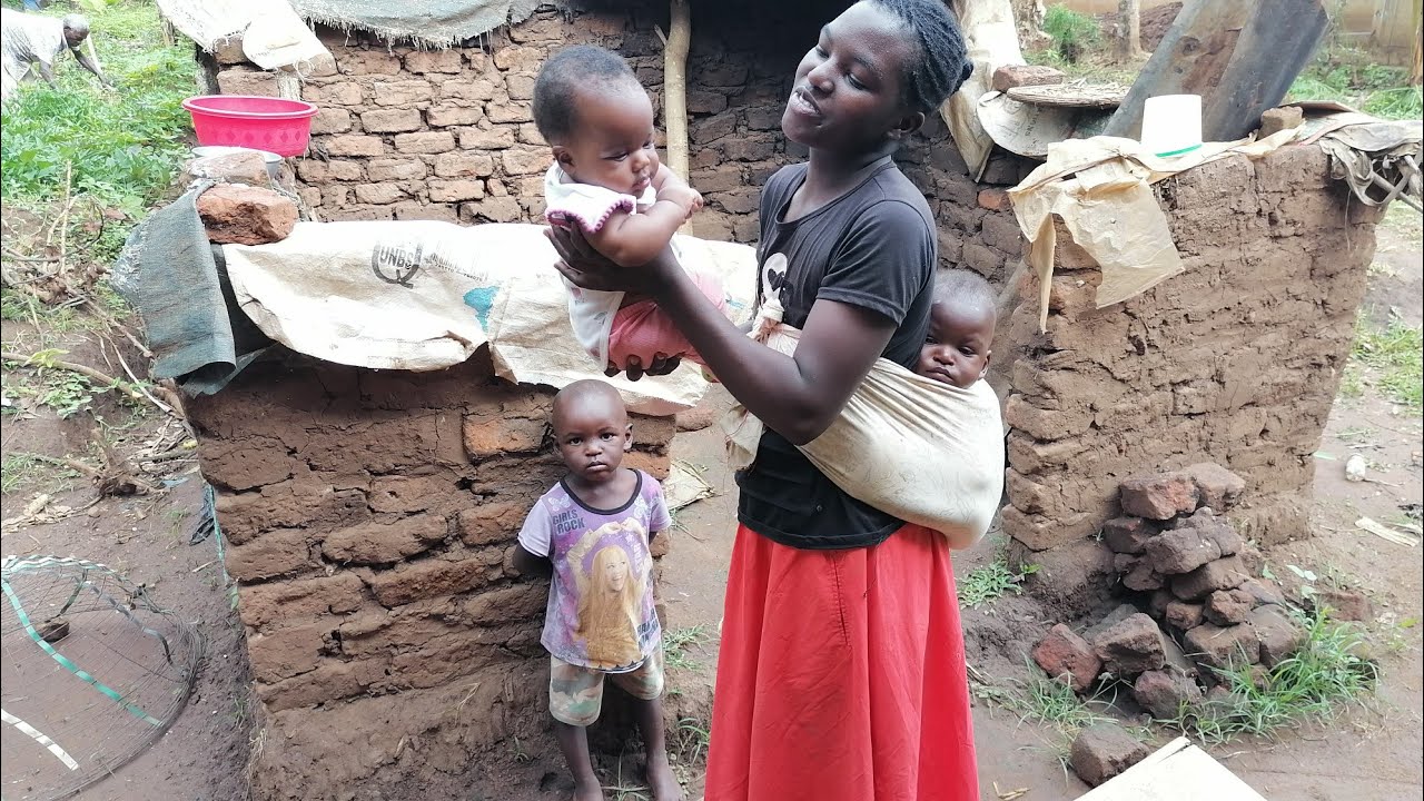 Typical African village baby's life/watch sanyu's growth as a village child. 