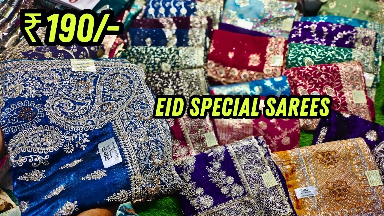 EID Special Sarees ₹190/- Tissue Organza Sarees Fendi Silk Sarees, Crunchy Crush