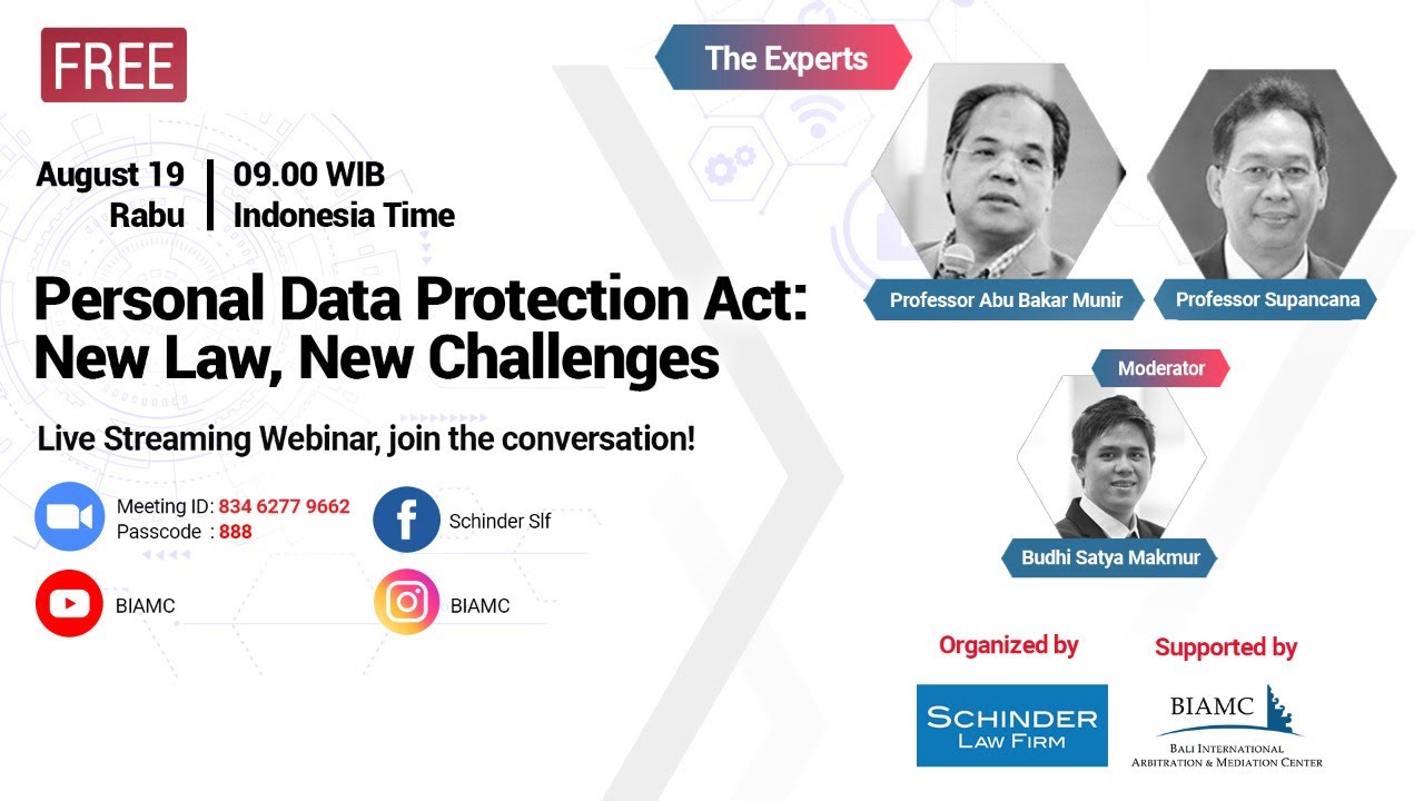 Live: Personal Data Protection Act: New Law, New Challenges - Webinar