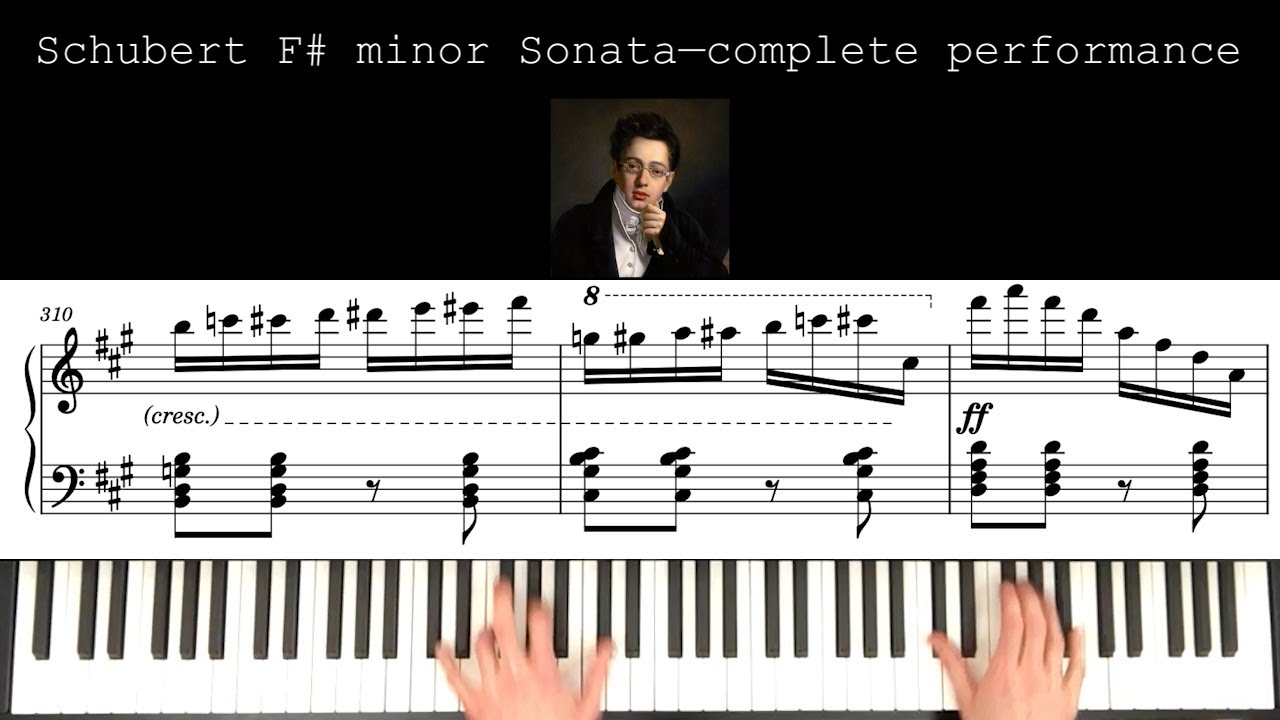 Schubert F# minor Sonata D.571 complete performance (no commentary)