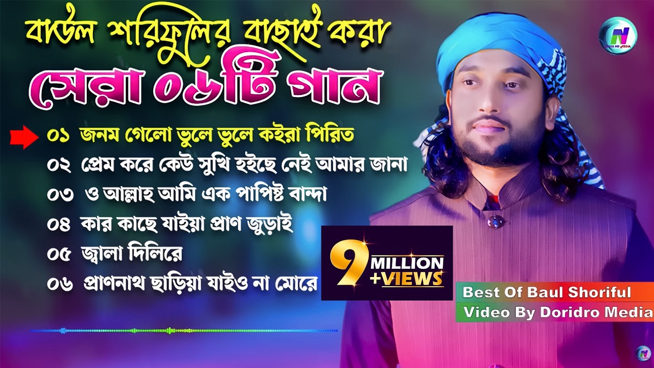 বাউল শরিফুলের বাছাই করা সেরা ০৬টি গান🔥Best of Baul Soriful New Audio Song🔥NIHA HD MEDIA🔥New Song2024