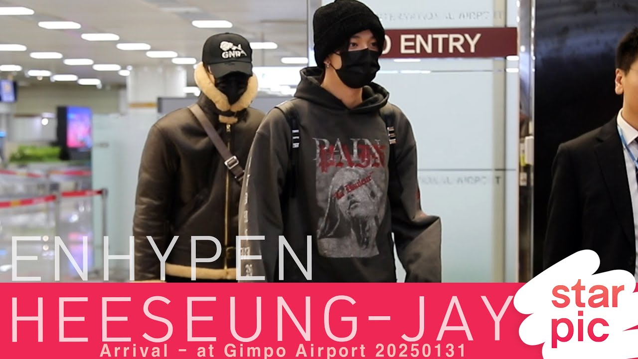 엔하이픈 희승-제이 '잘 돌아왔어요!'  [STARPIC] / ENHYPEN HEESEUNG-JAY Arrival - at Gimpo Airport 20250131