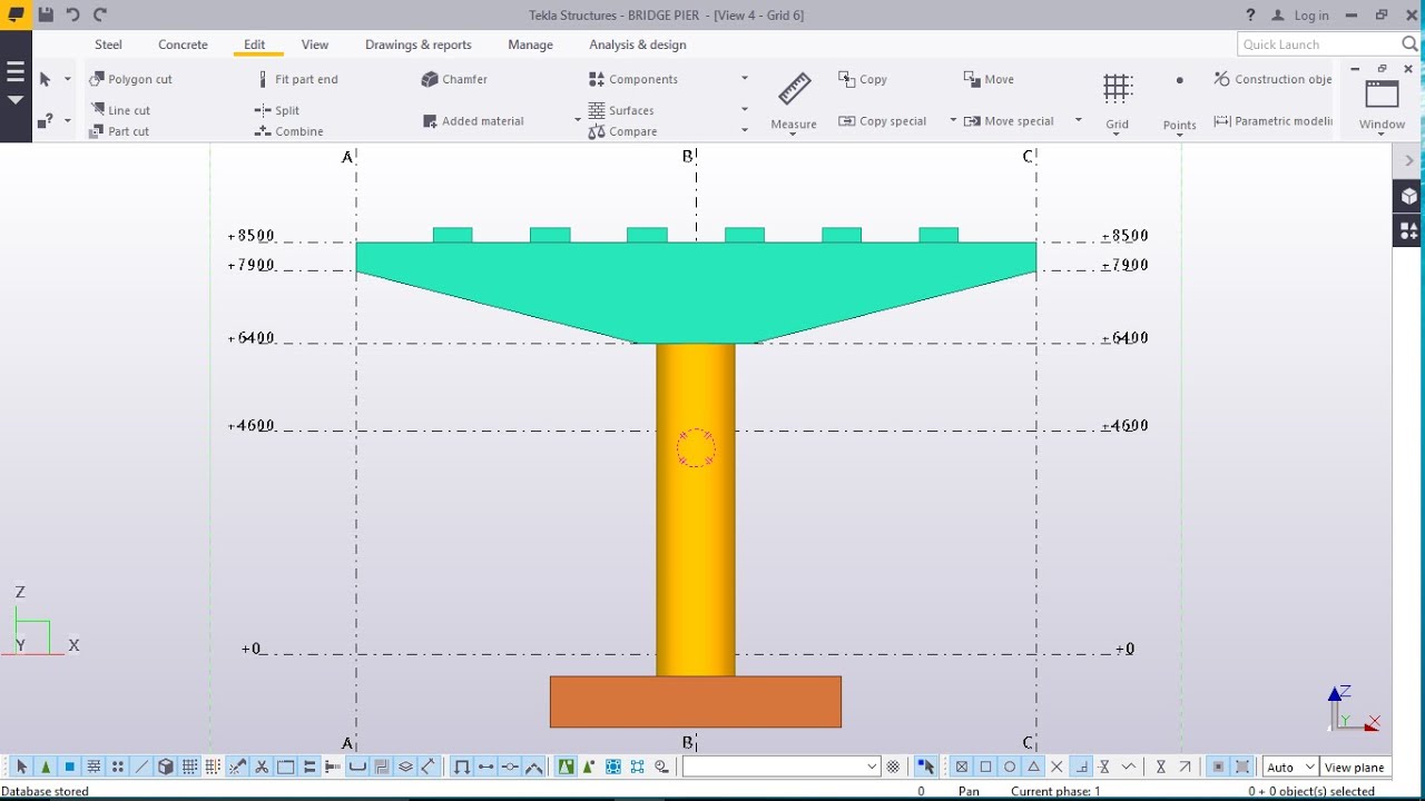 Bridge Pier Structure Modelling in TEKLA STRUCTURES 2016