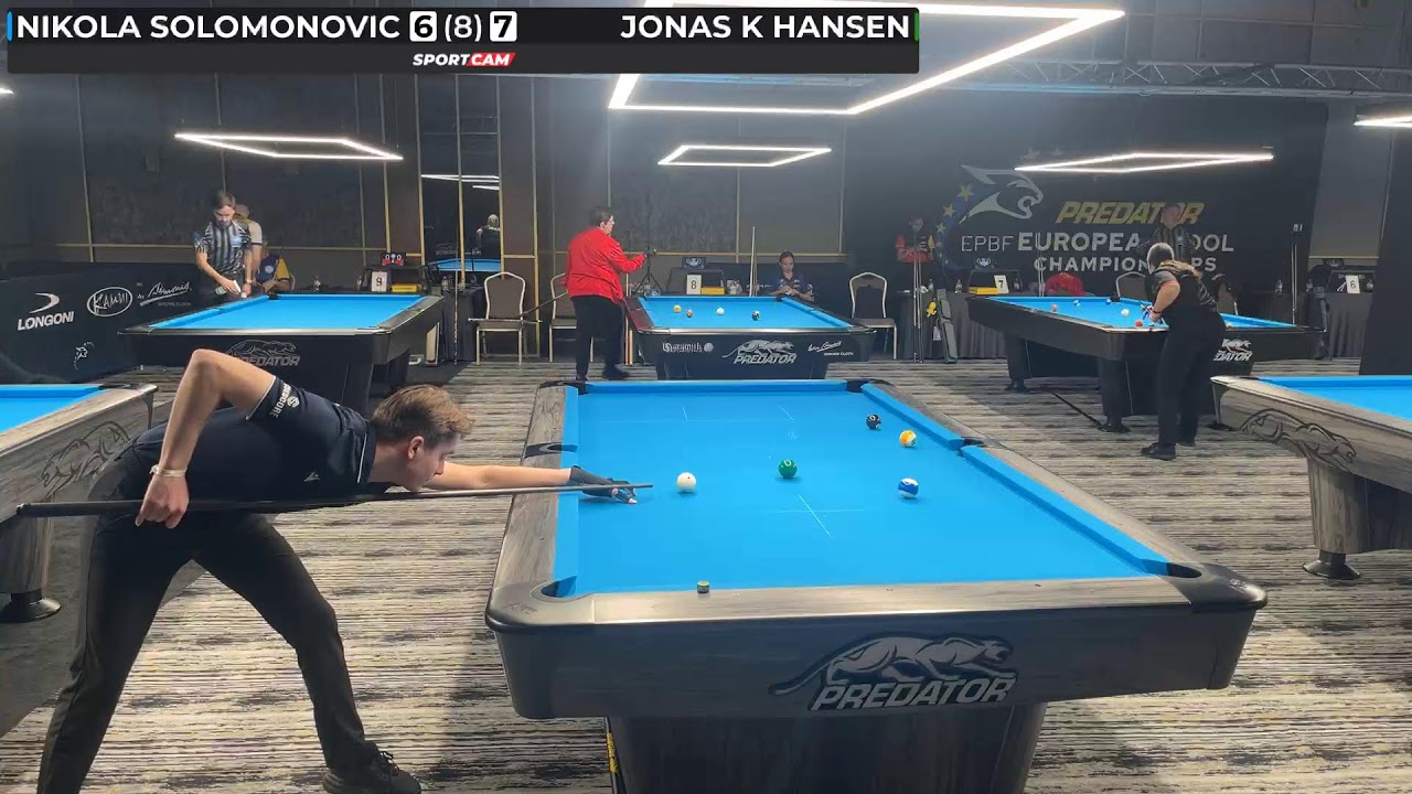 EC 10 ball Round 1 - Nikola Solomonovic vs Jonas K Hansen