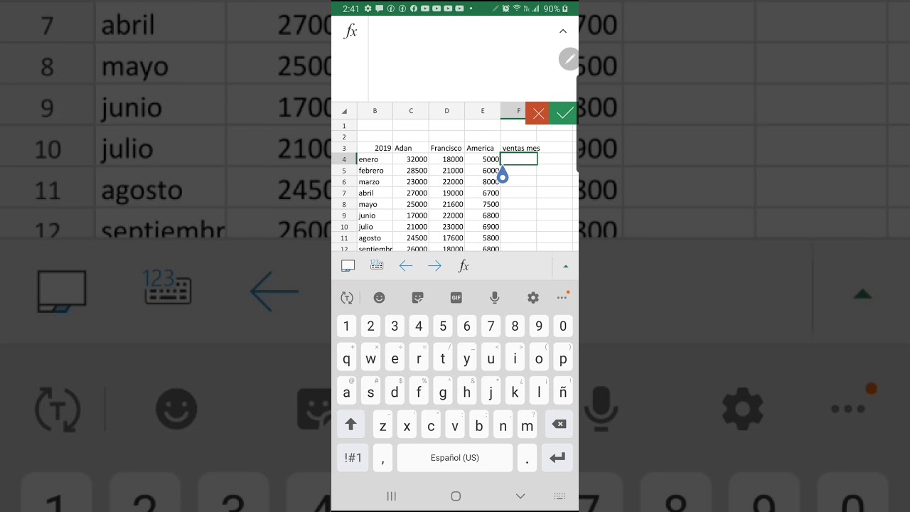Aprende excel desde tu celular. (Aprendiendo a sumar).