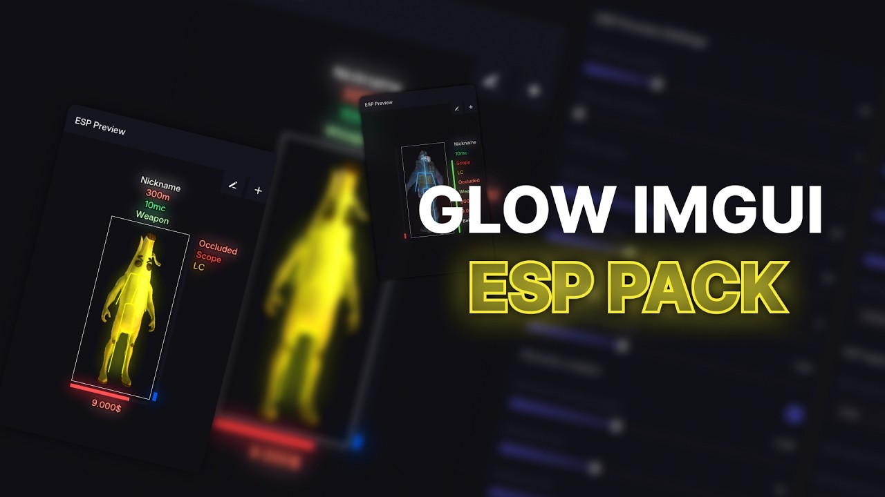 🍌 IMGUI GLOW ESP PACK - Ultimate Free Cheat Pack for C++ ImGui Projects