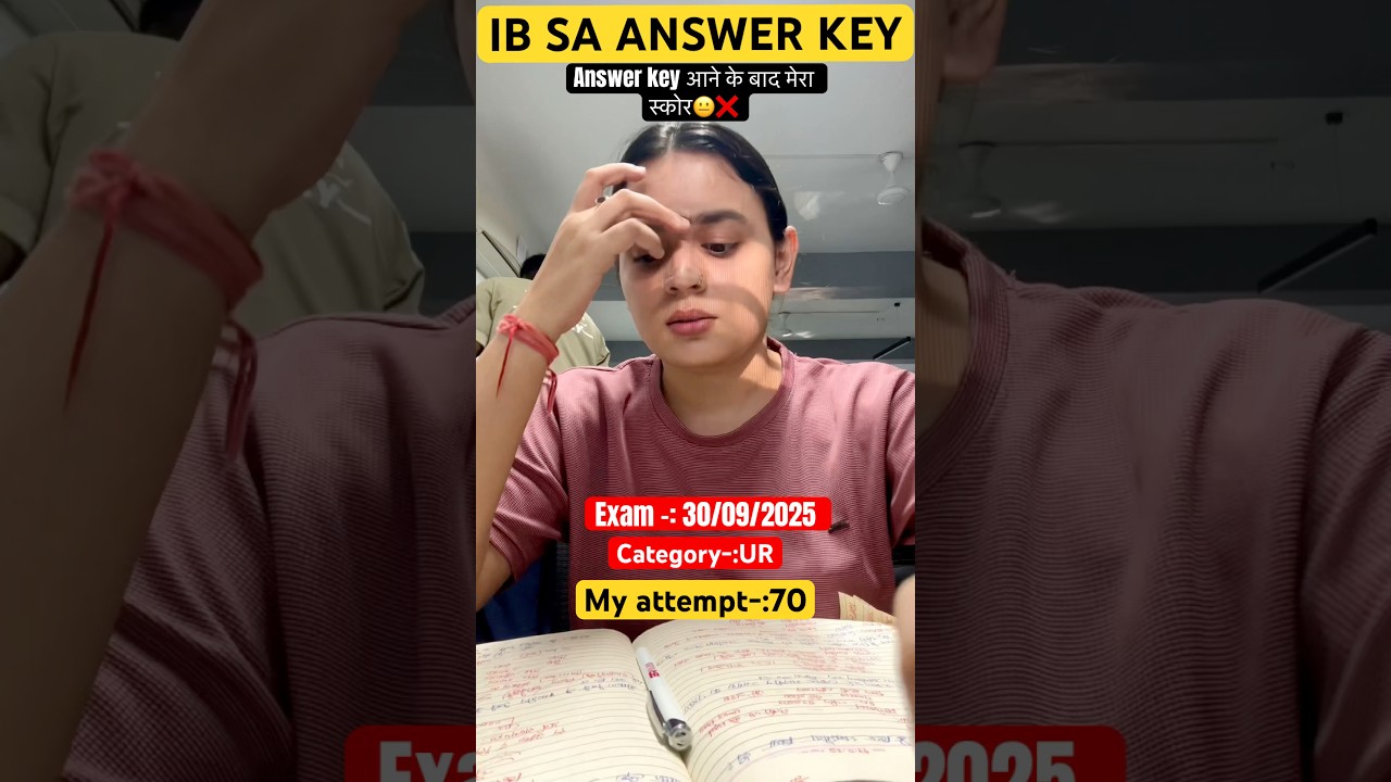 IB SA answer key💯| my score😐❌#ibsa #answerkey #result #aspirants #ssc #study #youtubeshorts #viral
