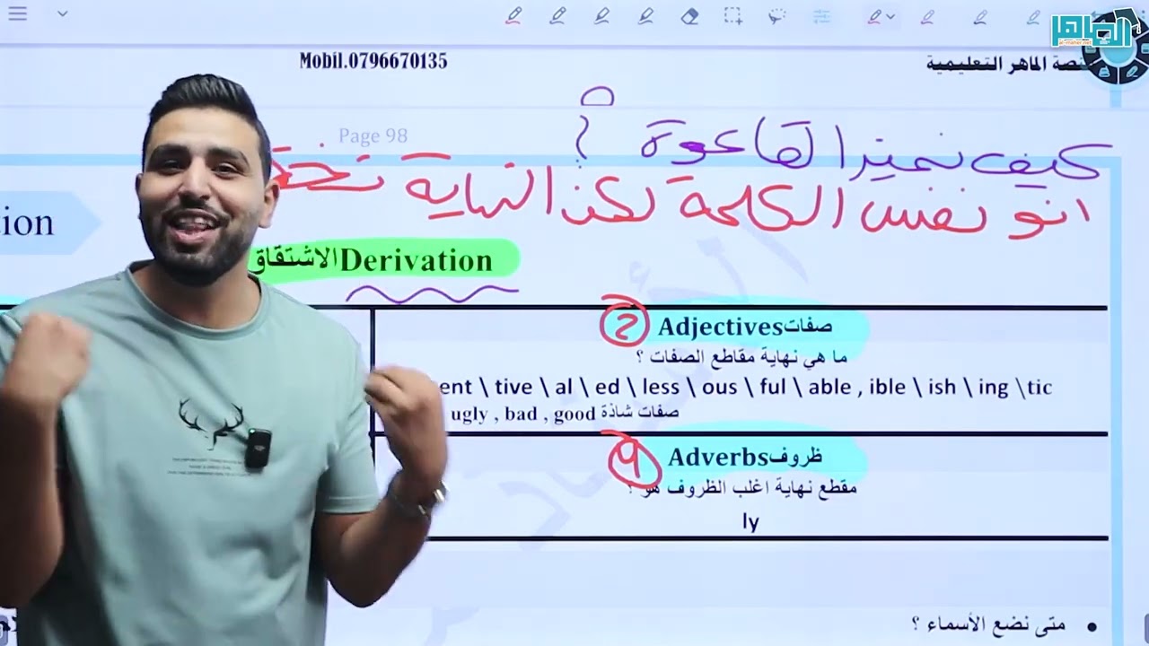 شرح الاشتقاق (Derivation) الجزء الاول بطريقة بتجنن أ.محمود فرج