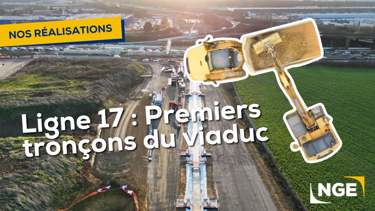 🚉Les premiers tronçons du viaduc sont en place sur la ligne 17 lot 2 du Grand Paris Express !