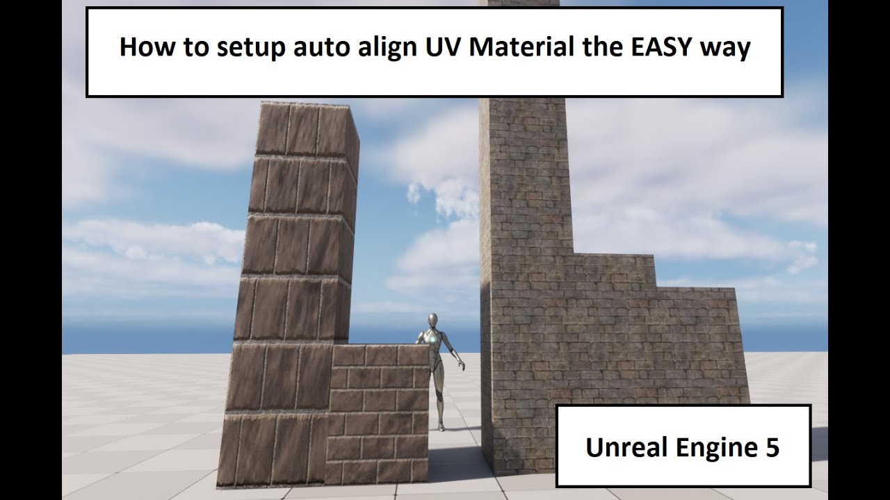 КАК СОЗДАТЬ АВТОМАТИЧЕСКИ ВЫРАВНИВАЮЩУЮ ТЕКСТУРУ В UNREAL ENGINE 5 ПРОСТОЙ СПОСОБ