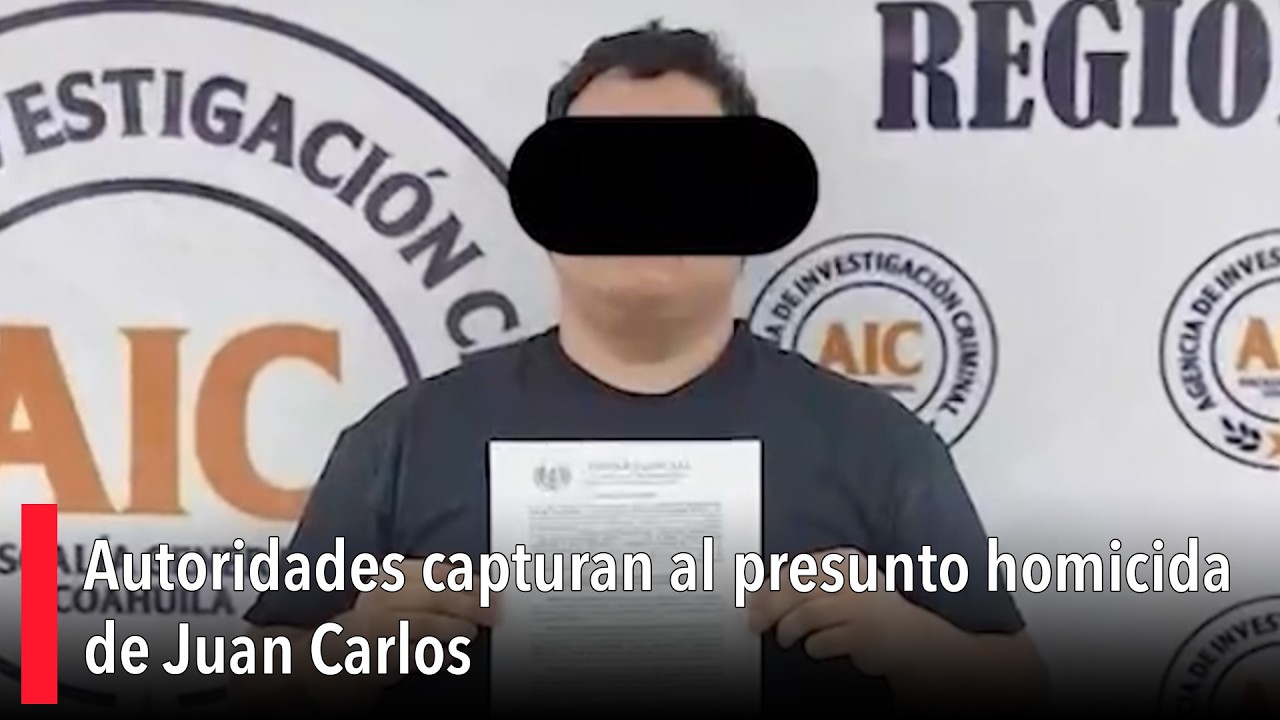 Autoridades capturan al presunto homicida de Juan Carlos