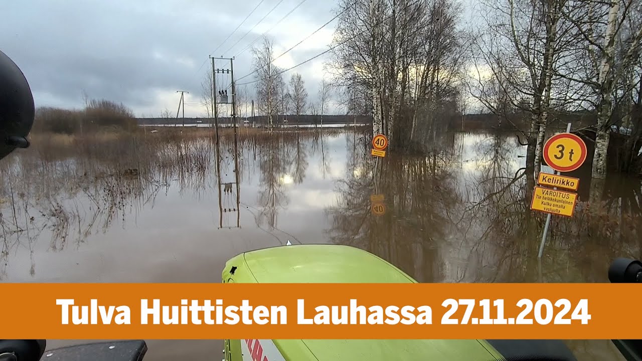 Tulva Huittisten Lauhassa 27.11.2024