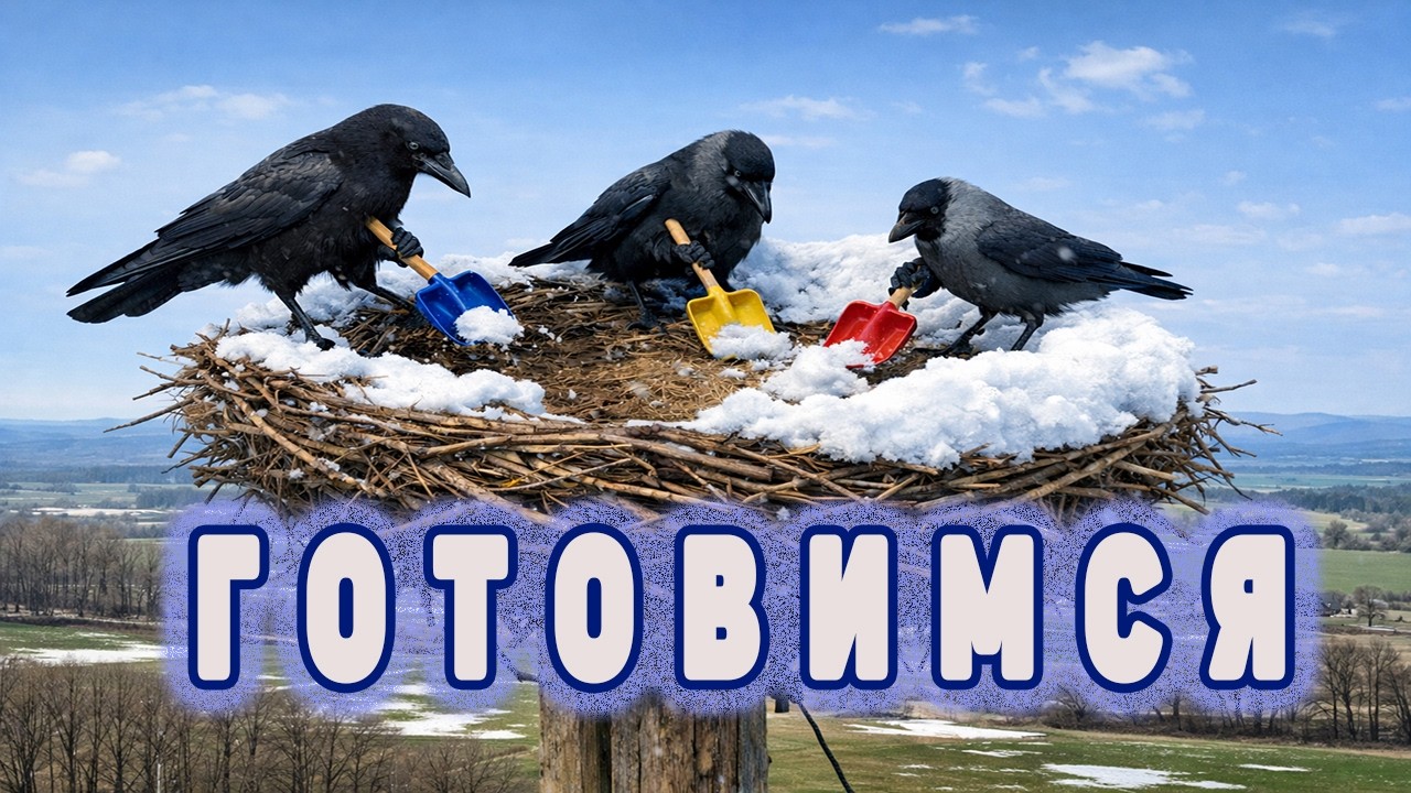 Гнездо аистов  18 марта  2026