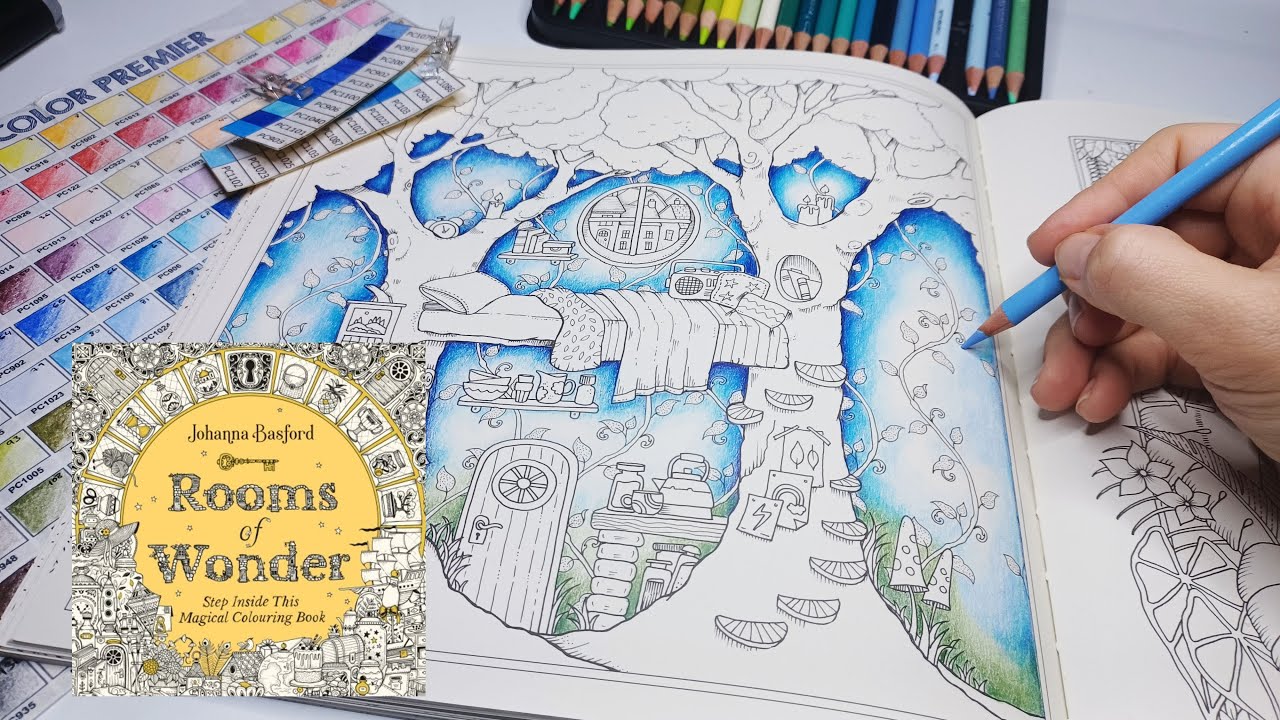 Color Background EASY tutorial | Johanna Basford | Rooms of Wonder Part 1