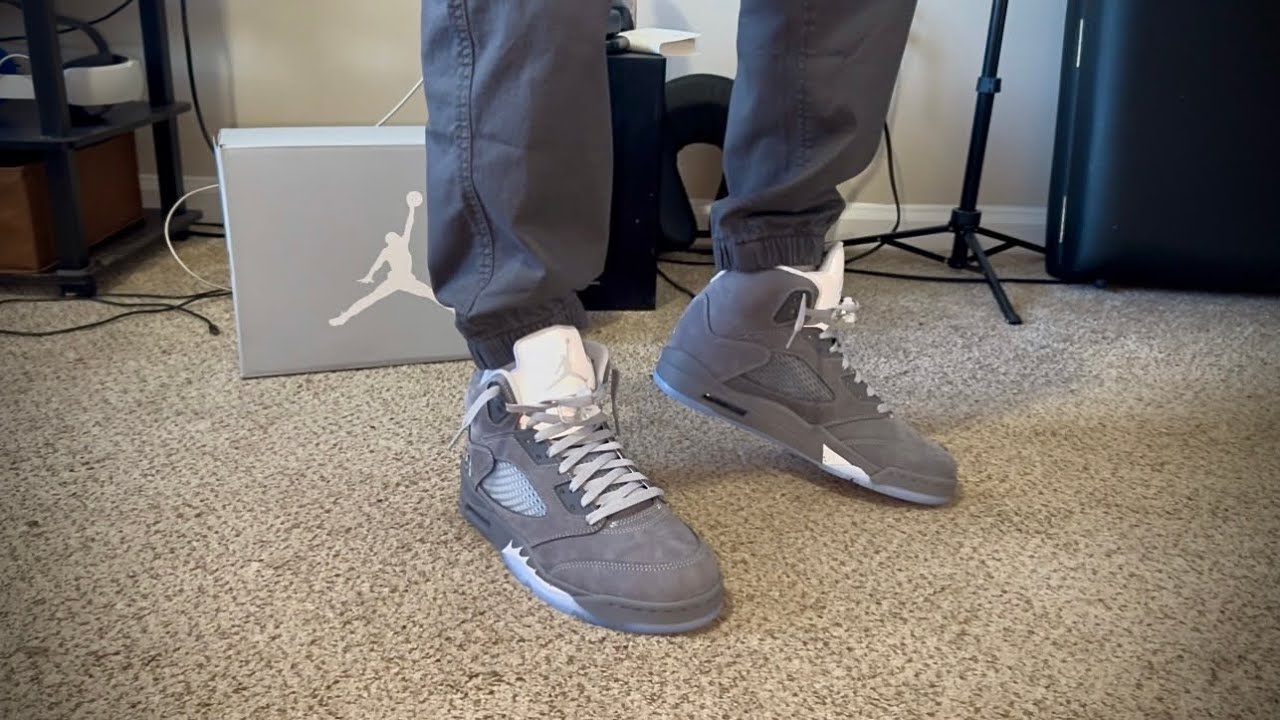 Обзор кроссовок Air Jordan 5 “WOLF GREY” 🐺 + фото на ногах 2026