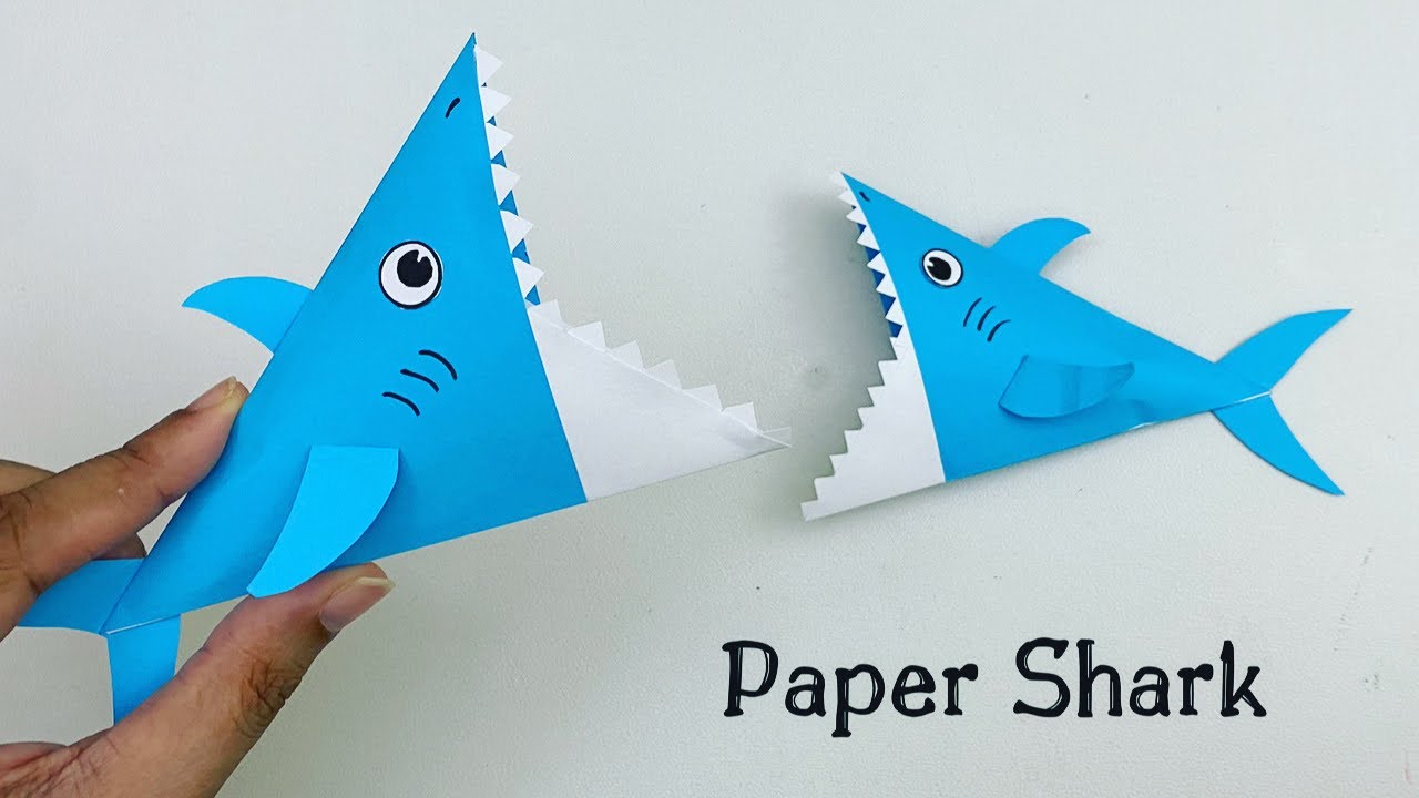How To Make Easy Paper SHARK For Kids / Nursery Craft Ideas / Paper Craft Easy / KIDS crafts