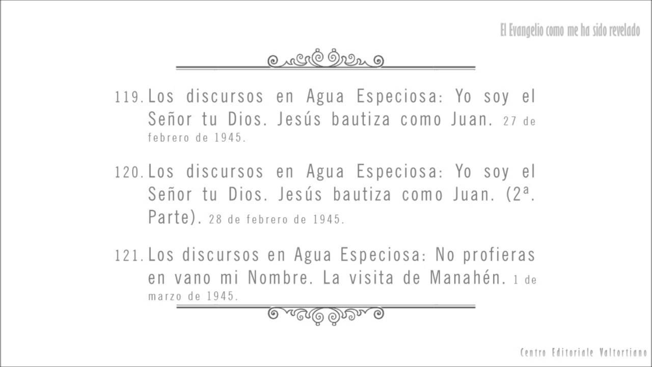 El Evangelio como me ha sido revelado: 119-121