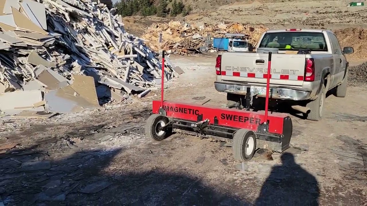 Caiman Scrap Metal Cleanup Magnet Operating at RDNO Landfill