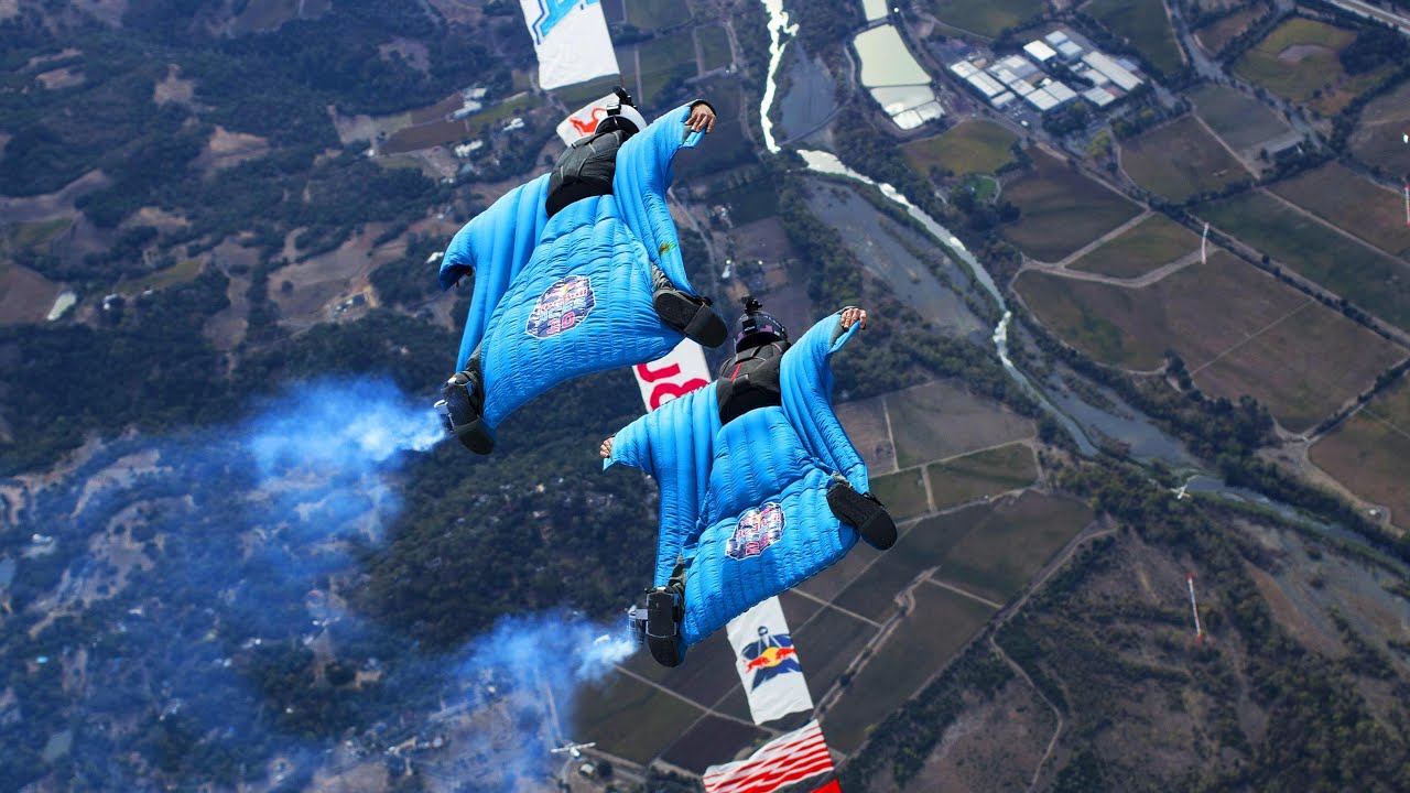 Wingsuit Slalom Racing 8,000 Feet Above the Ground