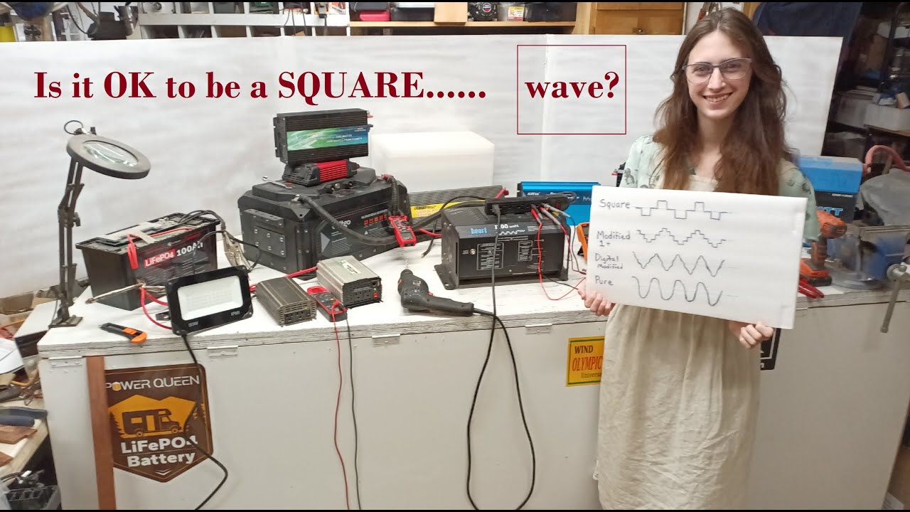 Examine Test 32 year old almost Antique Heart Power Inverter, Explain common sine wave types