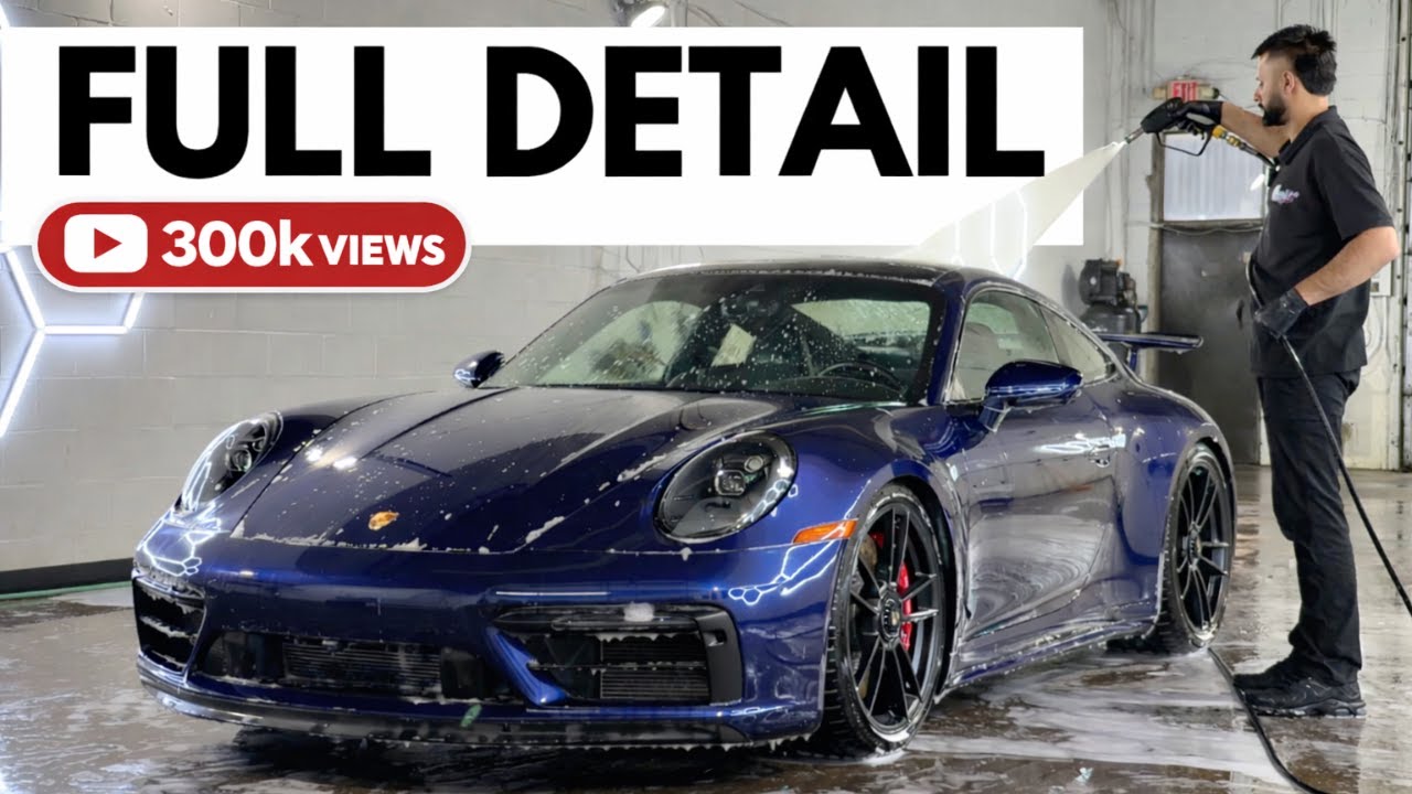 Porsche 911 Detailing-Rims&Tire detail, Exterior hand wash, interior detail, full system exhaust