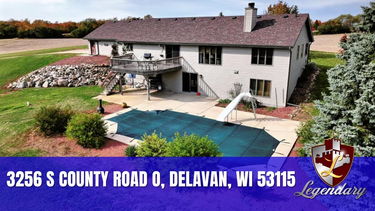 House for Sale in Delavan, WI: 3256 S County Road O, on 96 Acres Close to Town