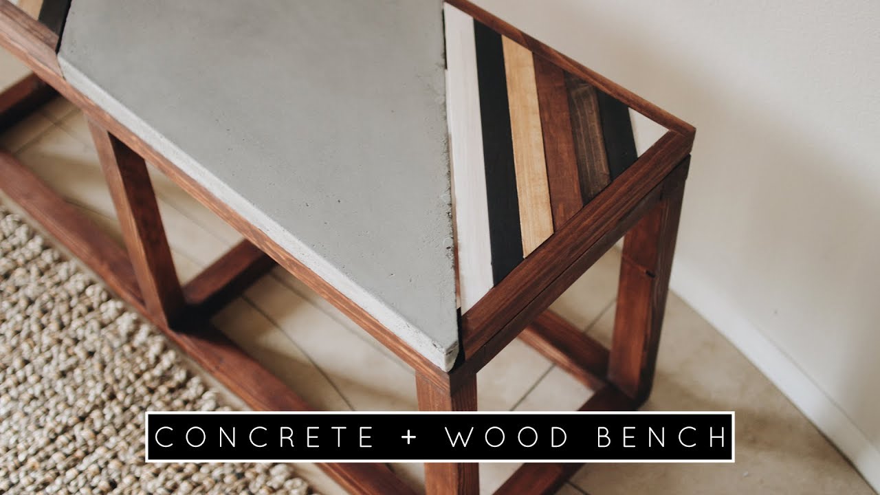 DIY Concrete Wood Bench