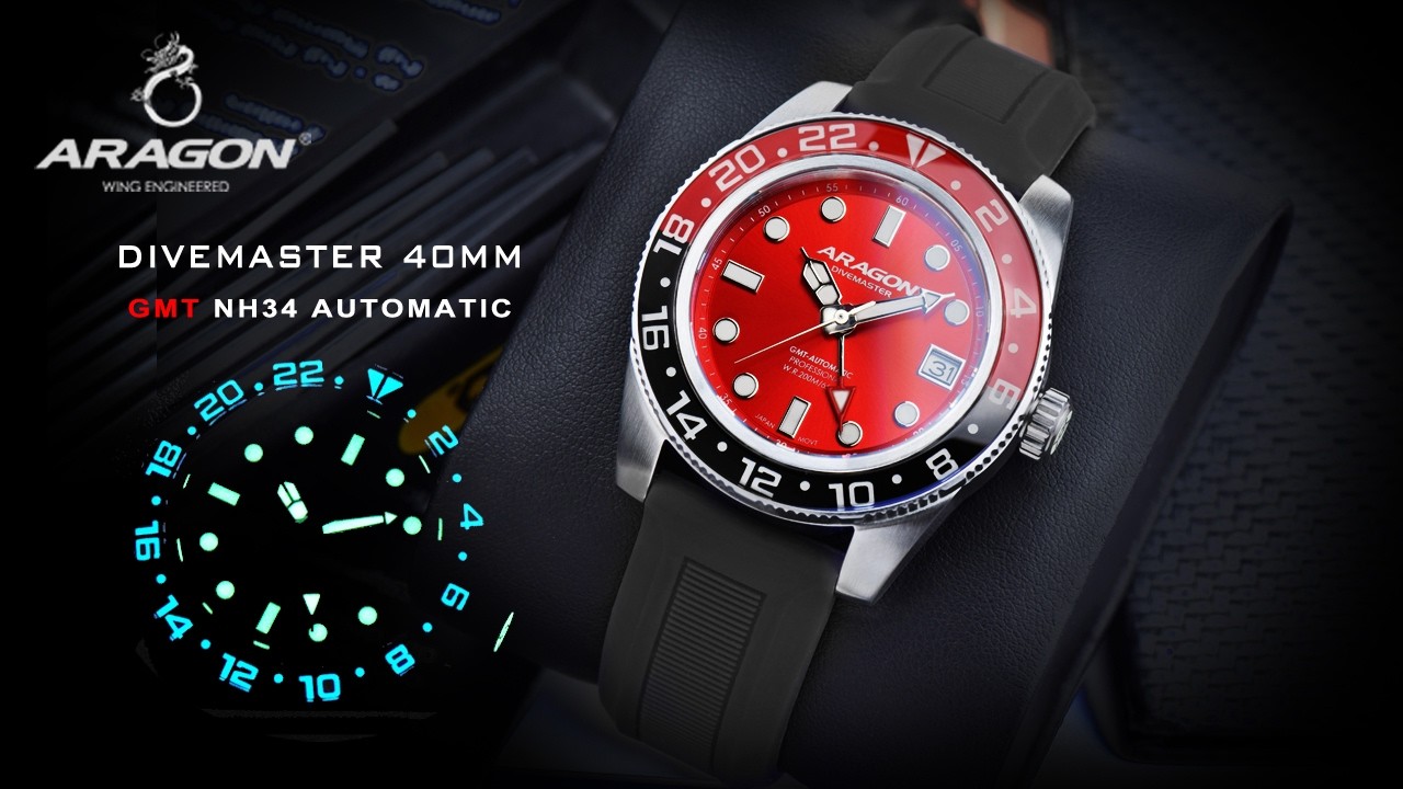 ARAGON&reg; Специальное предложение ко Дню отца: автоматические часы Divemaster 40 GMT