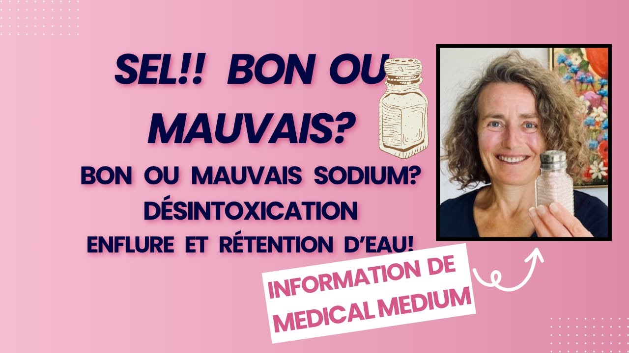 Sel 🧂!  Bon ou mauvais?  Désintoxication, déshydratation, enflure et rétention d’eau.