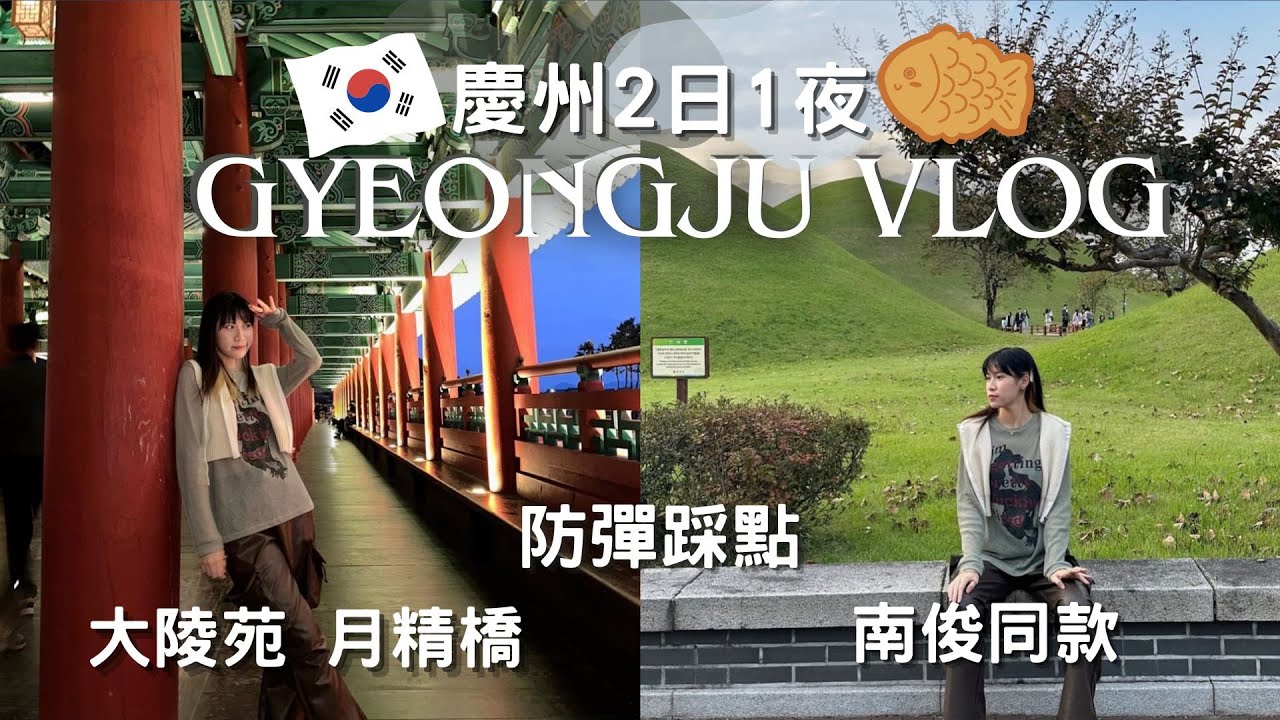 慶州2日1夜ep2｜韓國歷史古蹟🫣｜RM 南俊同款 大陵苑 月精橋｜防彈踩點｜中文CC 경주로그 慶州vlog Gyeongju Vlog 아미로그