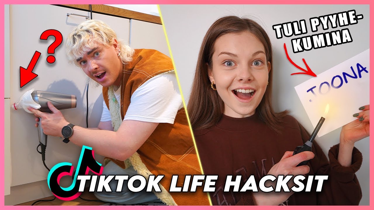 KOKEILLAAN TIKTOK LIFE HACKSEJA!