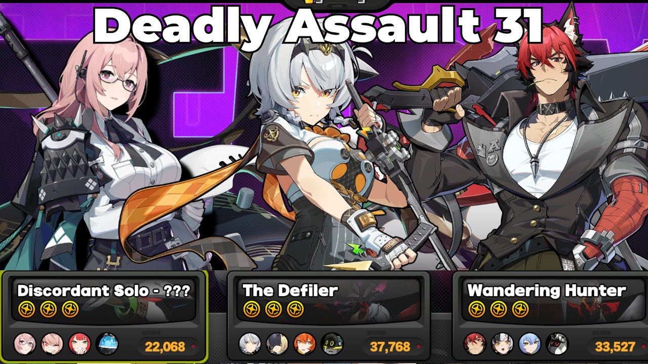 DEADLY ASSAULT 31 | Yanagi, S0 Anby, & Manato! | 9 Star Clear | Zenless Zone Zero