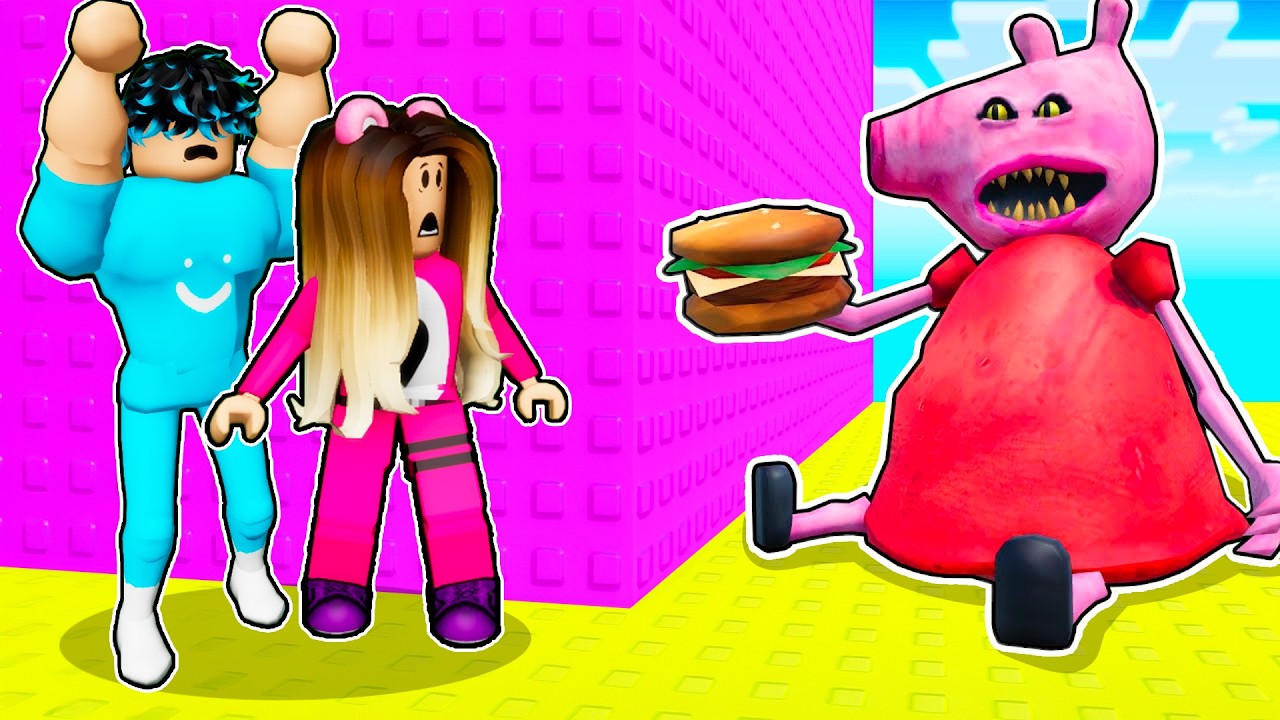 NUNCA ENTRES a la TORRE TROLL de HUNGRY PIG en Roblox con Ela