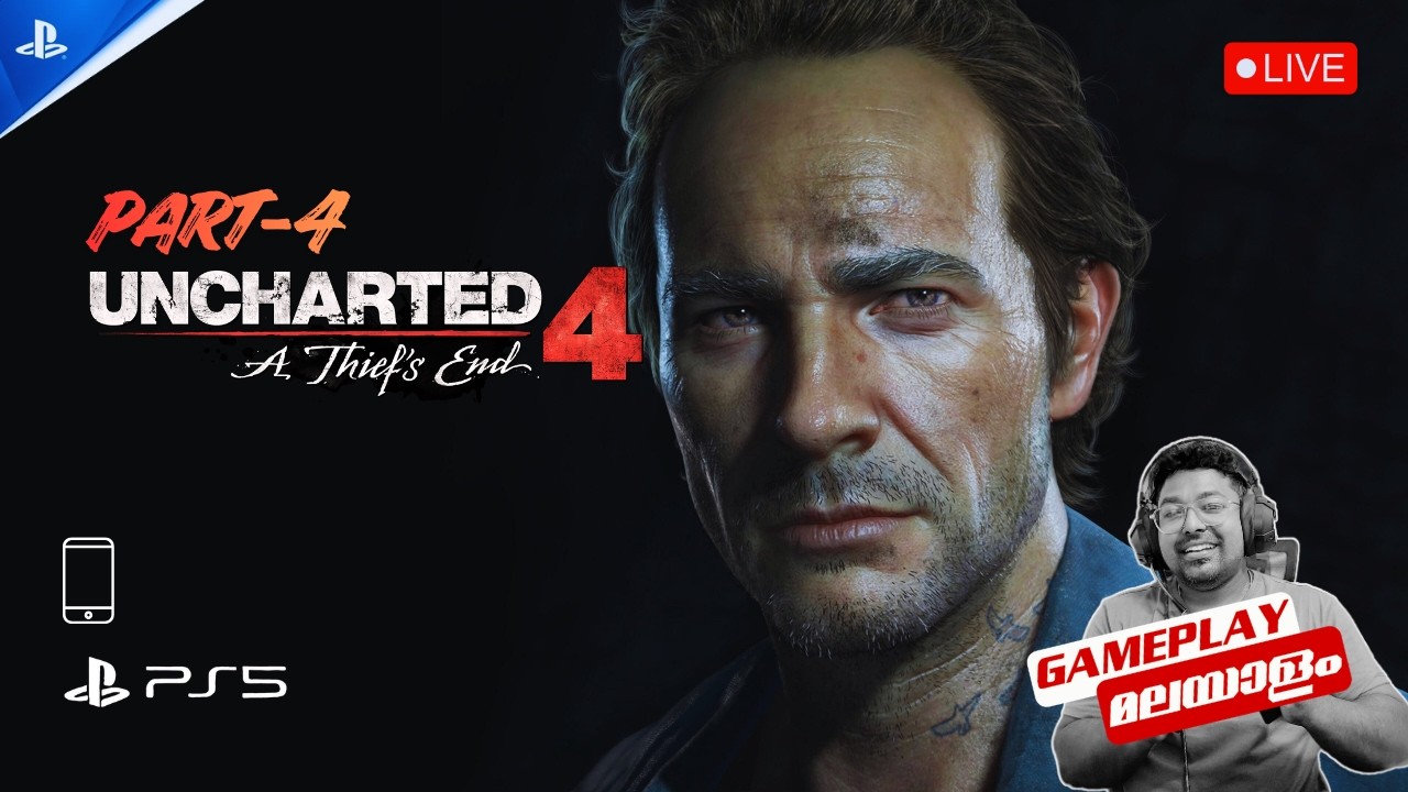 🔴Uncharted 4: A Thief's End | Vertical | Live Gameplay - PART 4 | മലയാളം | @viviansgaming24